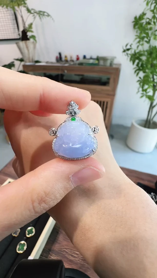 颈饰18K金镶嵌翡翠00006580