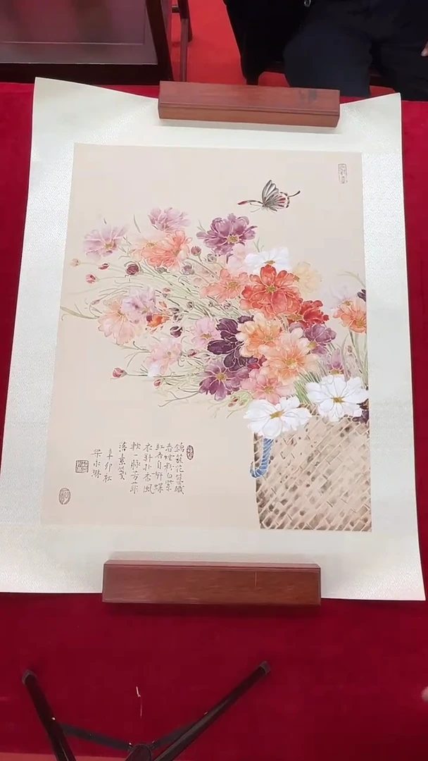 国画梁永琳-2.7平尺-花鸟-带小书