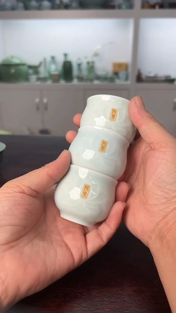 龙泉云间青瓷小米茶器