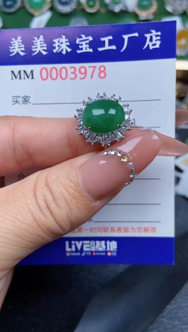 【闪购商品】翡翠颈饰银S925镶嵌3978