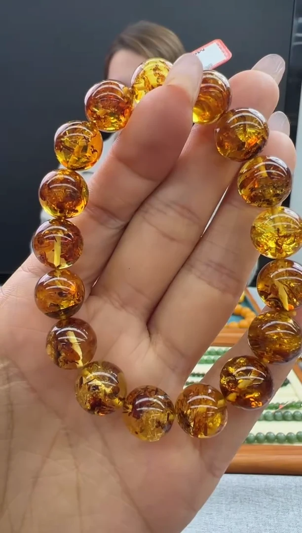 【闪购商品】琥珀手链未镶嵌320秒拍号