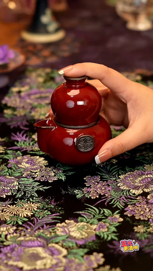 故宫红葫芦一壶两杯·········