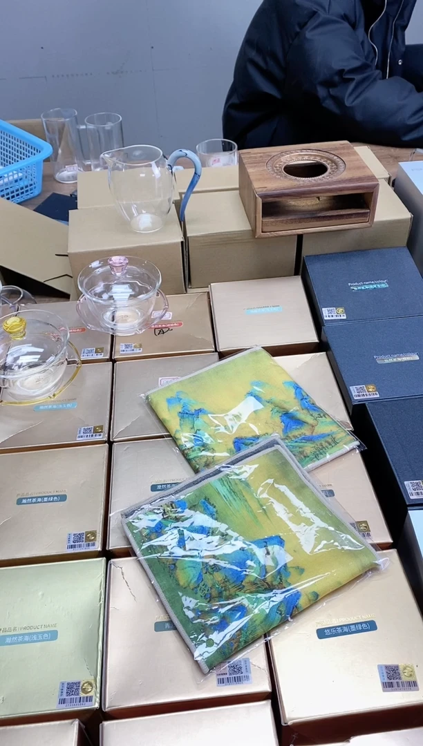 【闪购商品】高端千里江山茶巾