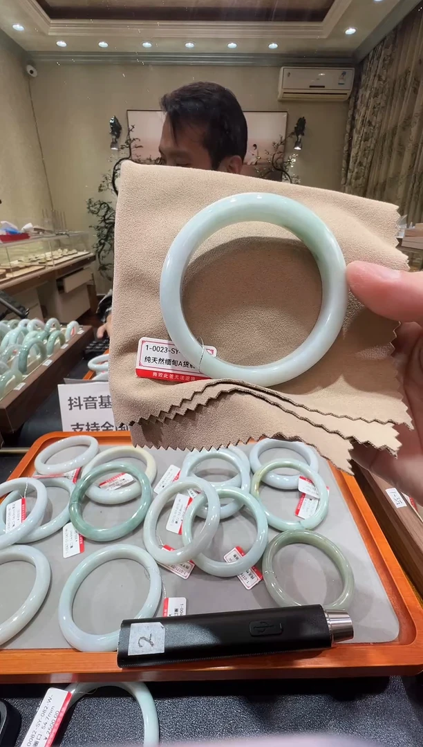 纯天然缅甸A货翡翠手镯52-53mm-1-23号