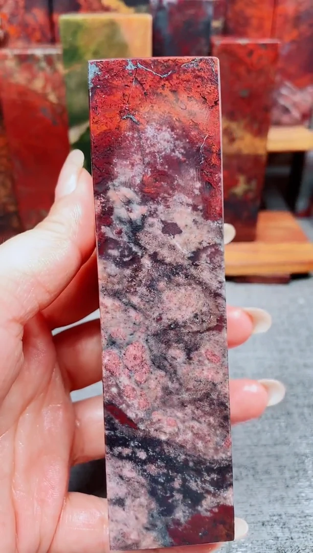 玉桂林鸡血玉素章1