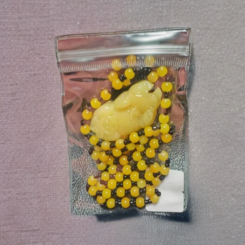 非金属珐琅吊坠 【闪购链接】2945黄田色貔貅吊坠项链饰品