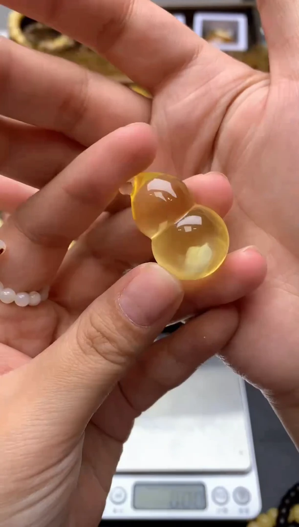 【闪购商品】琥珀珠宝奇石未镶嵌112琥珀蜜蜡微瑕花粉小坑气泡