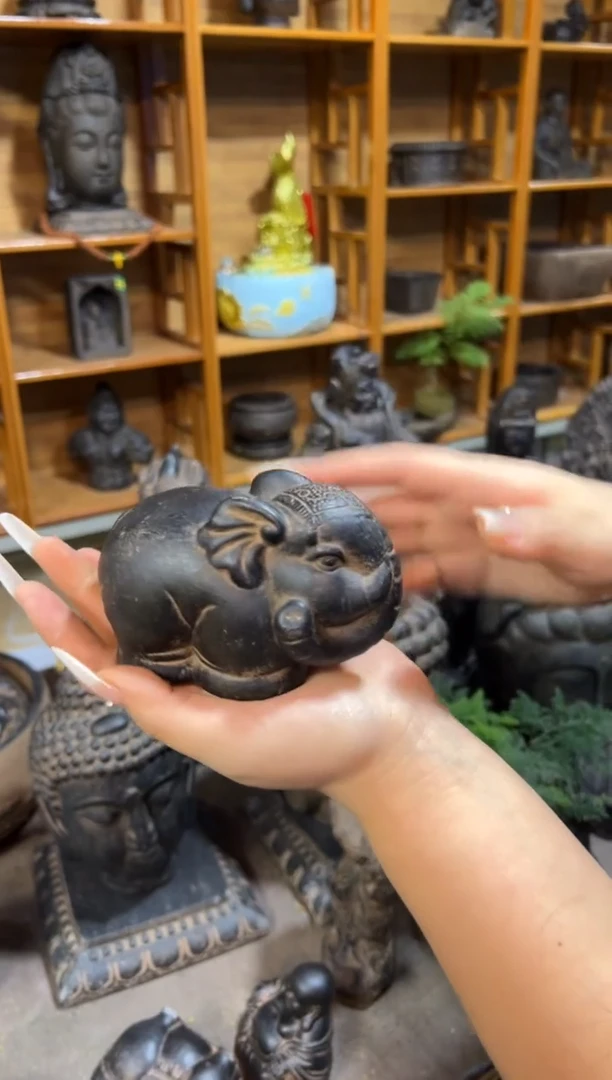 陶土【火山泥】小象摆件