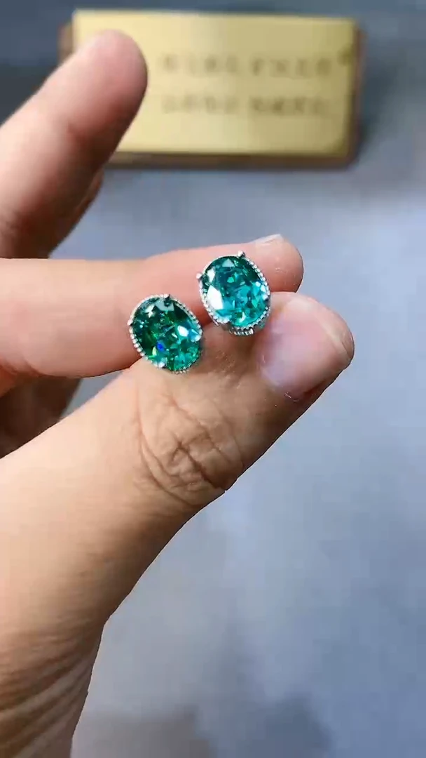 【闪购商品】托帕石耳饰银S925镶嵌354