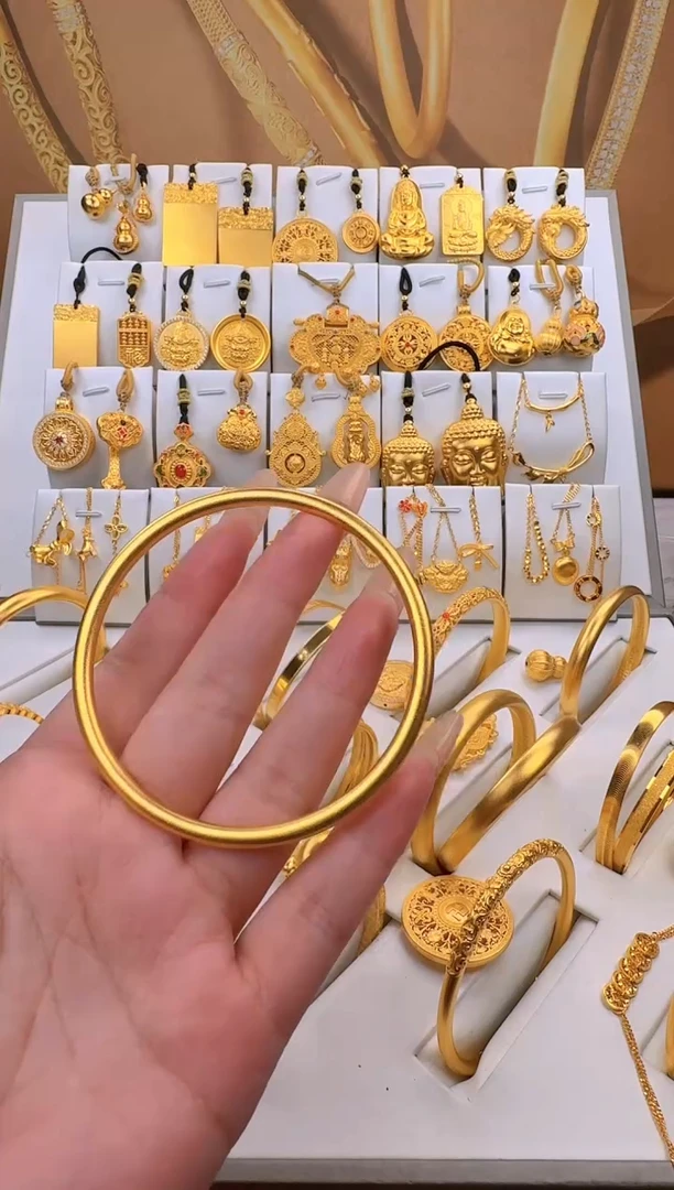 无足银古法素圈手镯 总重29g 外2.3g