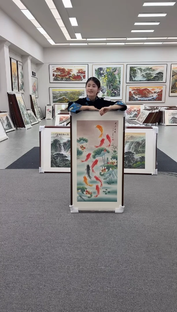 国画手绘国画 125*65cm