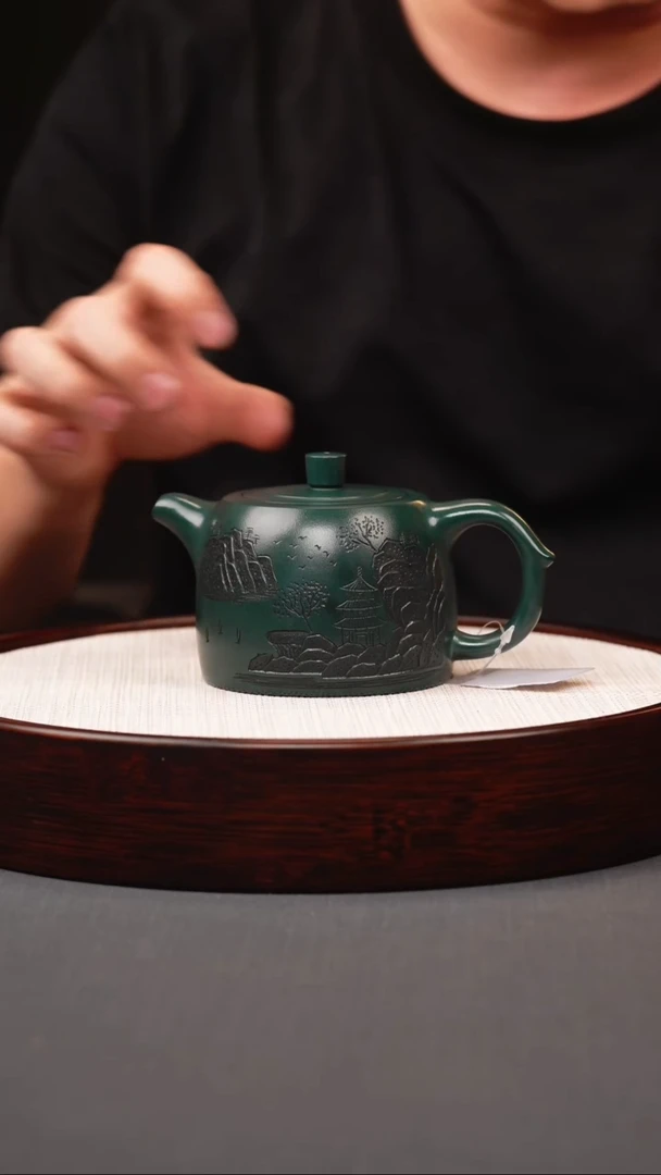 茶壶紫砂九龄君子兰井栏