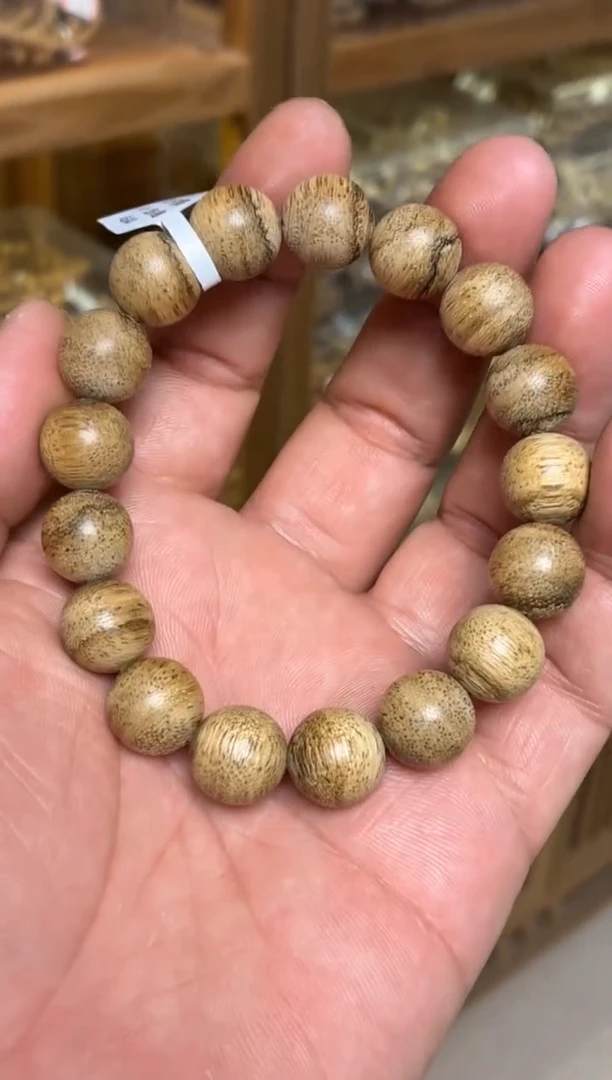 沉香手串 达拉干圆珠单圈鹧鸪斑1.3多样性发其一