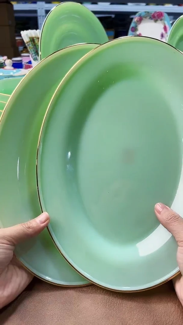 玉瓷12英寸鱼盘2只景德镇