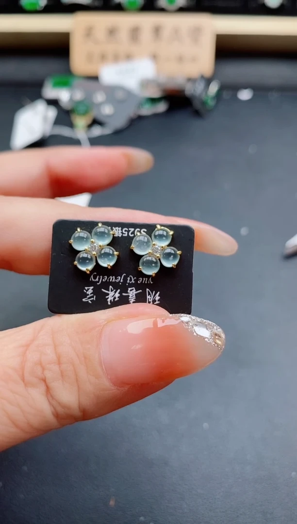 银S925镶嵌戒指翡翠1