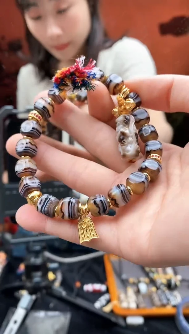 【闪购商品】玛瑙/玉髓174银S925镀金镶嵌0219-