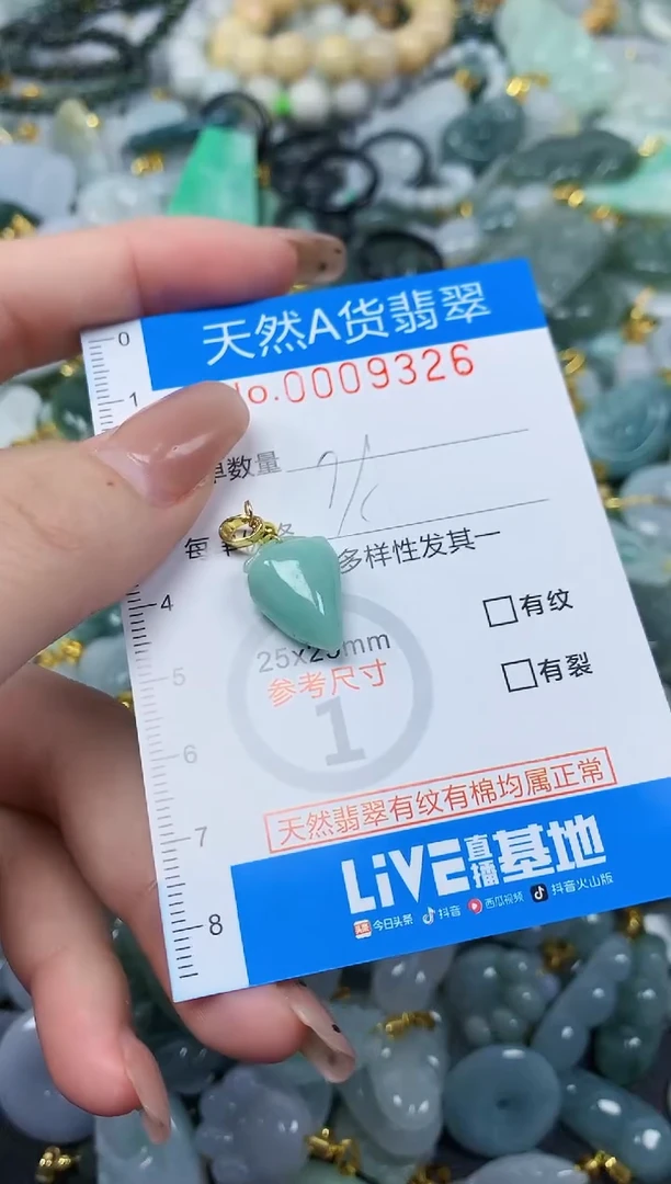 颈饰未镶嵌翡翠净货挂件-9326