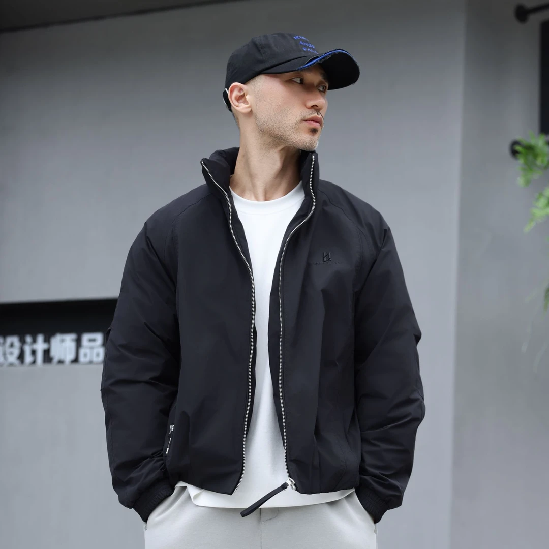 O.L.I.冬季新款立领简约百搭休闲宽松户外加厚棉服夹克外套