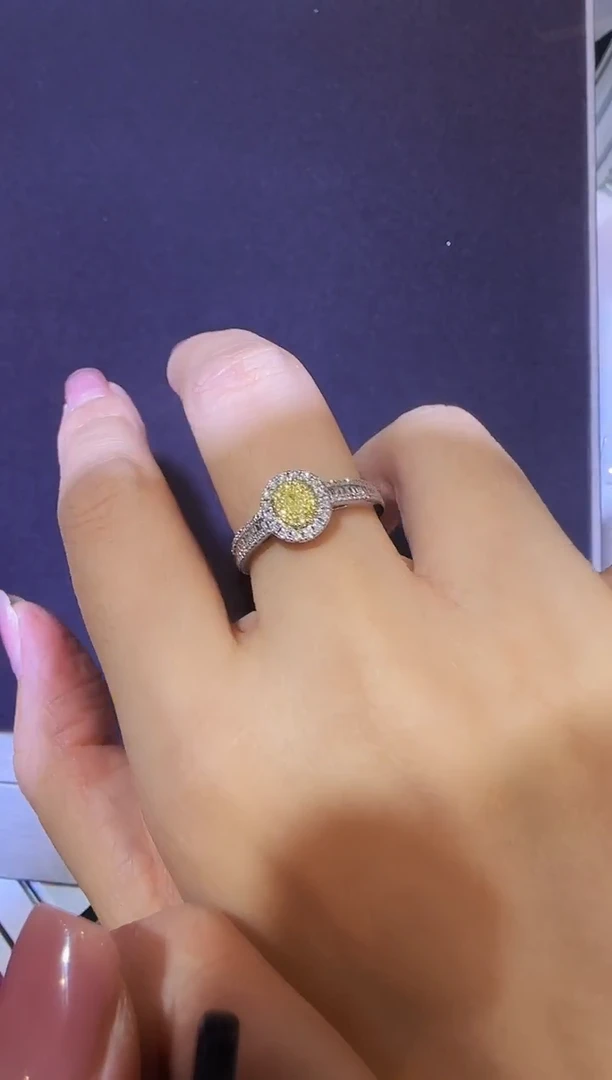 戒指18K金镶嵌钻石严选-圆戒指