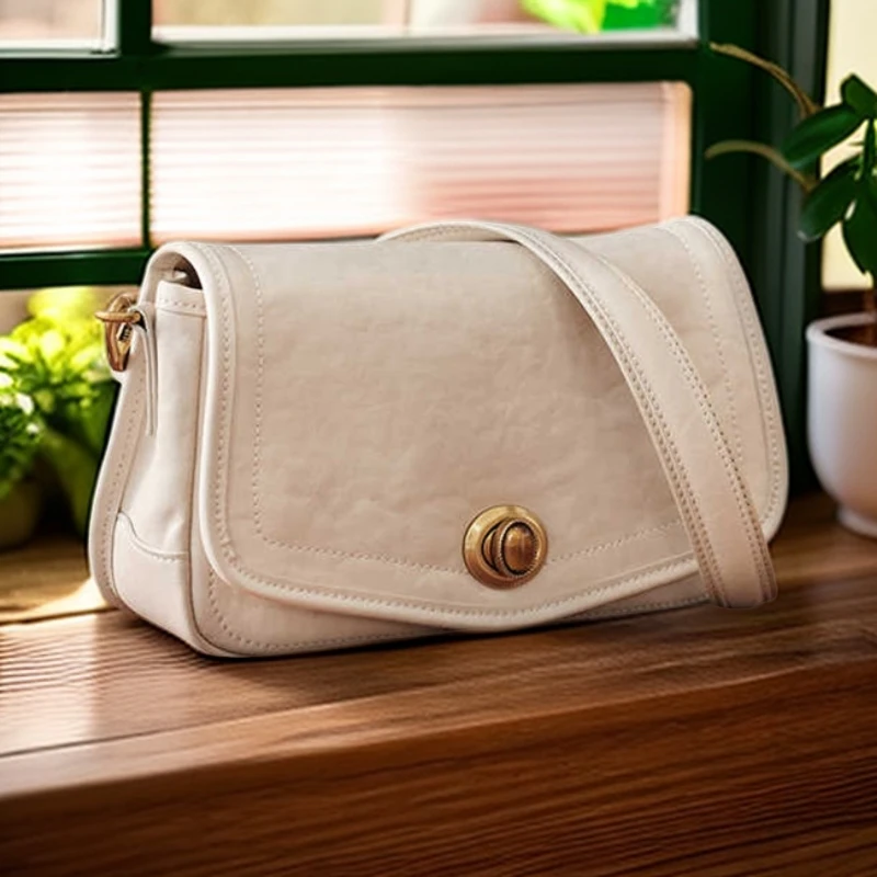 翻盖款手抓纹包盖防刮邮差包小方包单肩包潮流腋下包牛皮手提女包