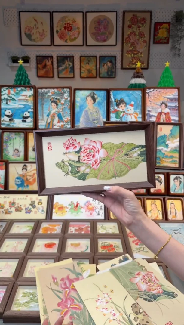 国画荷花素裹 手绘国画27