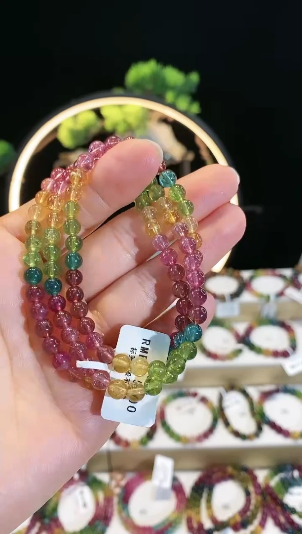 【闪购商品】碧玺手链未镶嵌 G0006三圈颜色微差