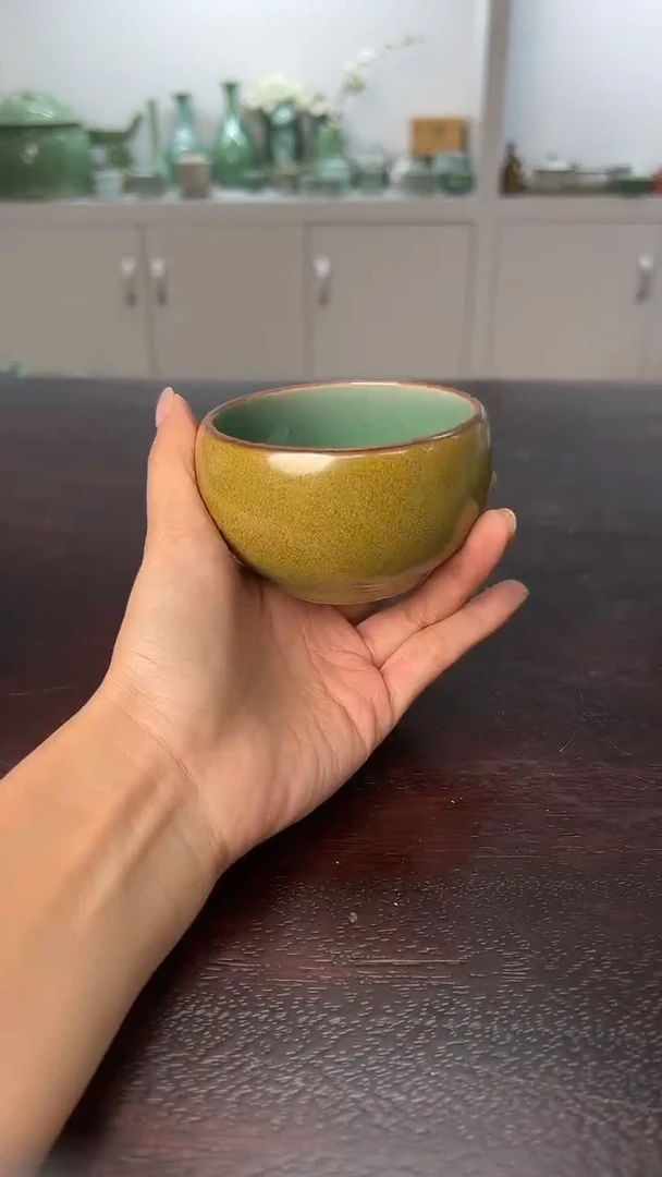 龙泉云间青瓷小米茶器