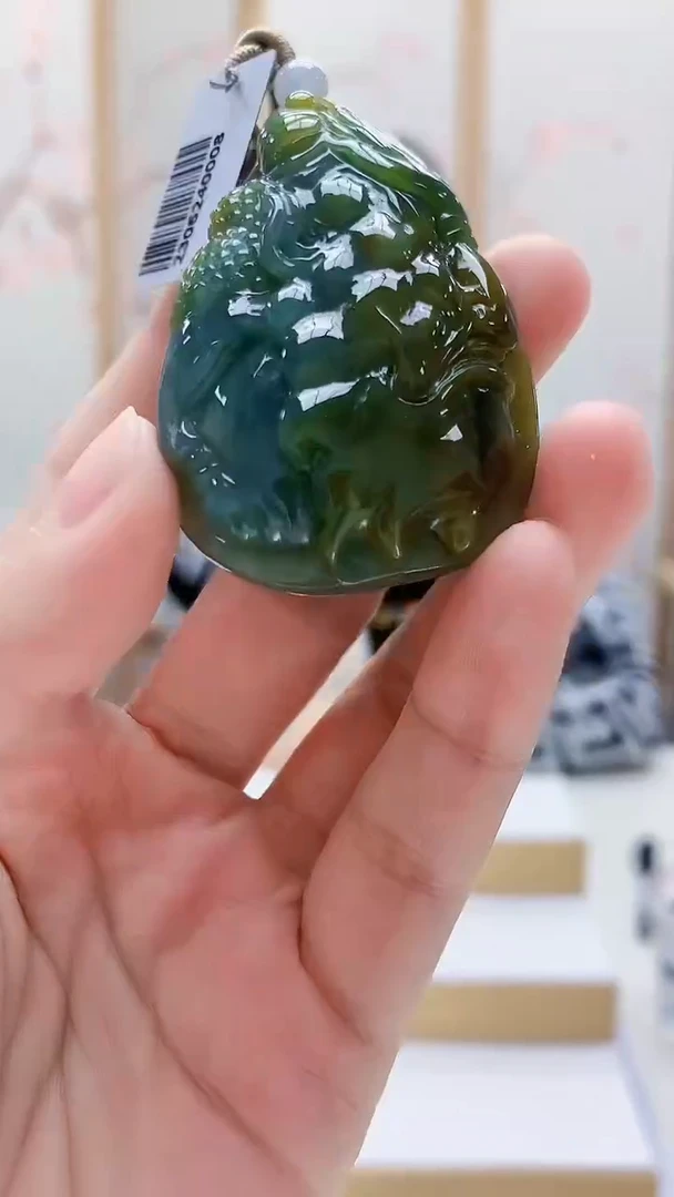 未镶嵌定制翡翠5160lr-毛货挂件41