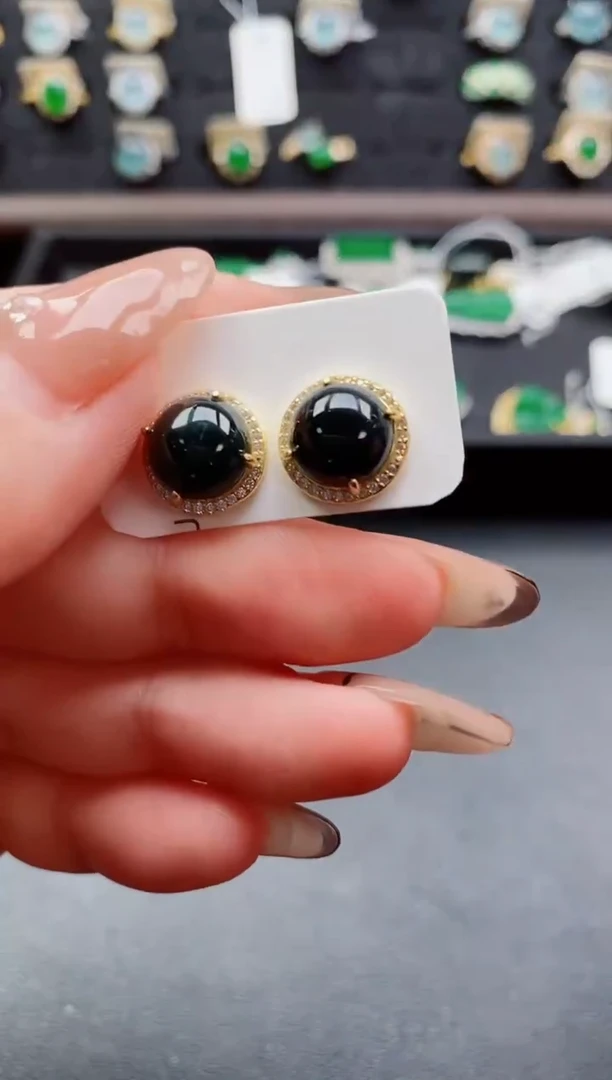 银S925镶嵌戒指翡翠1