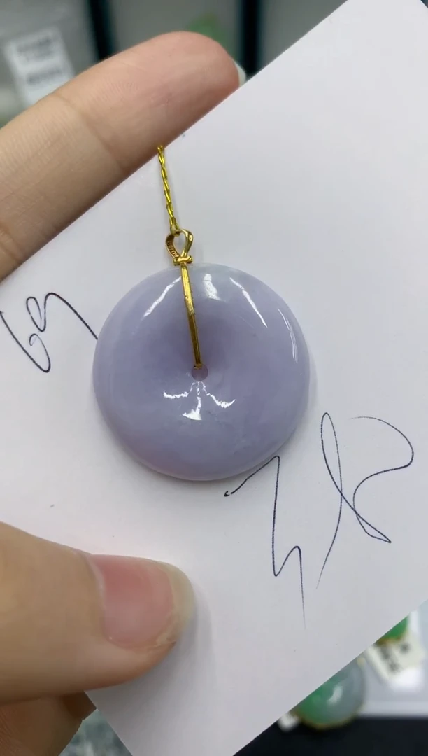 颈饰18K金镶嵌翡翠11111111111111