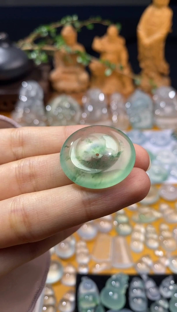 吊坠(不含链)未镶嵌翡翠平安扣