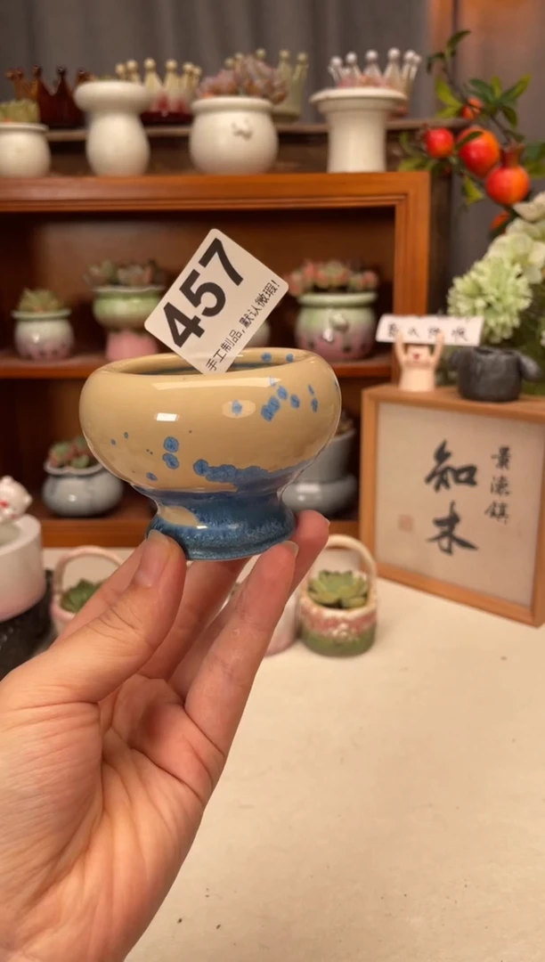 瓷片457知木小芳花盆