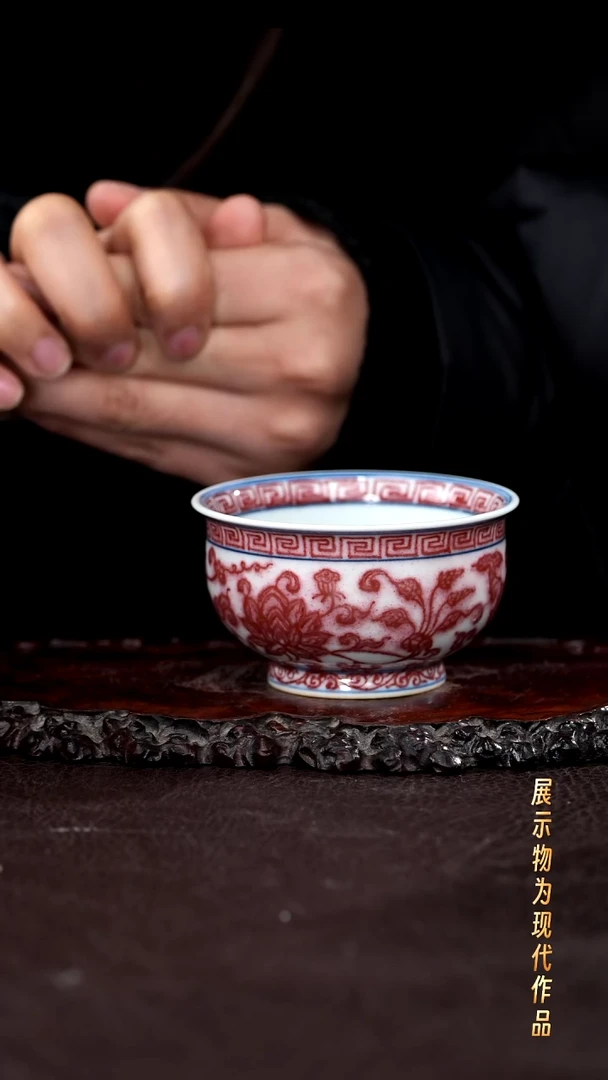 杯子瓷景德镇全手工手绘瓷器！1