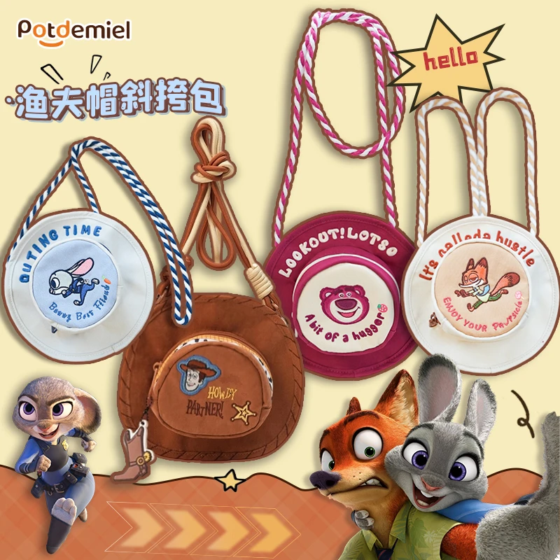 【夏日清凉手机包】potdemiel蜂蜜罐迪士尼胡迪朱迪尼克渔夫帽斜挎