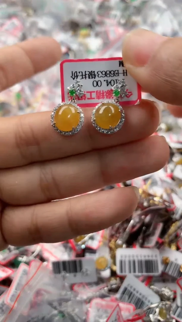 银S925镶嵌戒指翡翠111           8