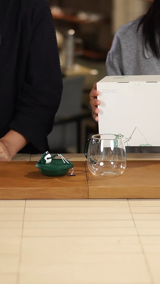 蛙得福玻璃泡茶杯