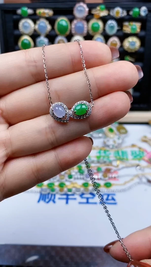 银S925镶嵌戒指翡翠402