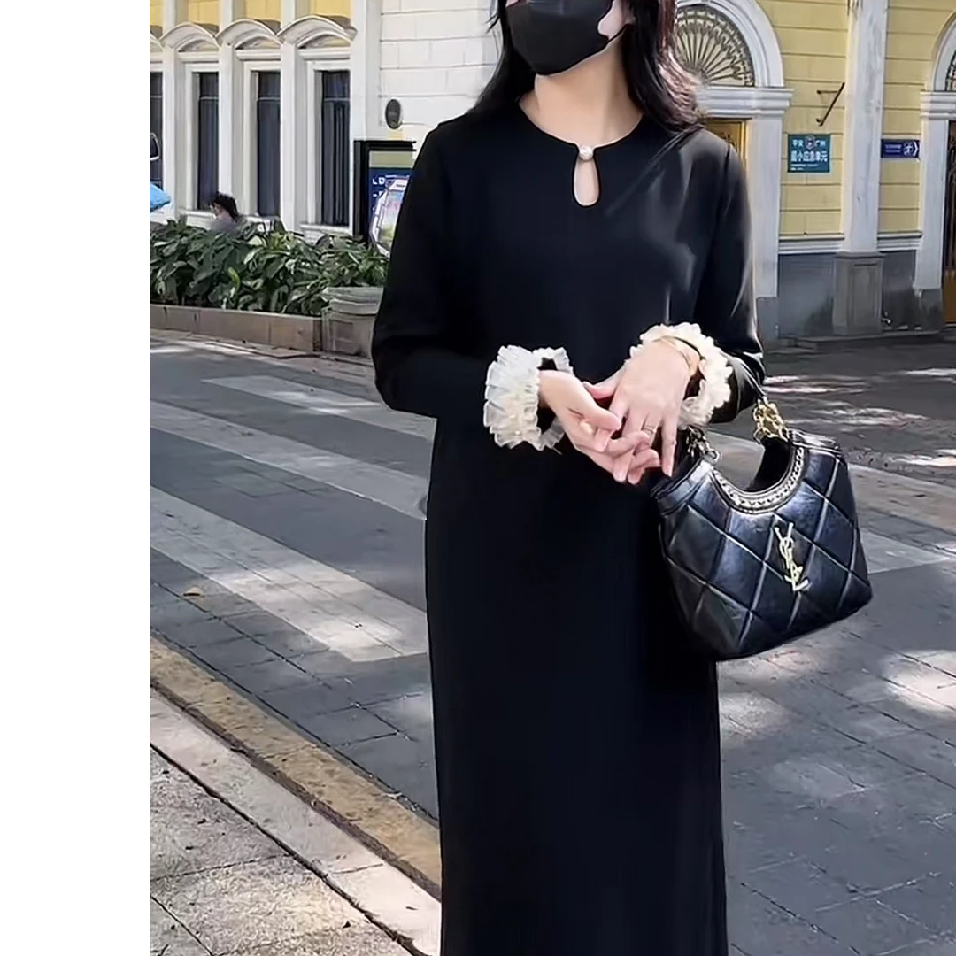 冬季时尚洋气长袖连衣裙