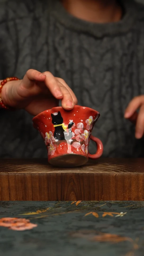 瓷片釉下彩手工手绘同款陶器