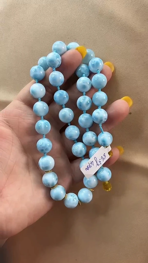 针钠钙石（海纹石）未镶嵌颈饰项链