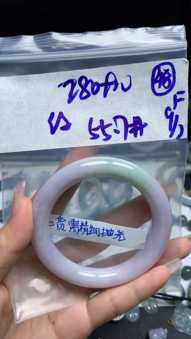 【闪购商品】定制翡翠未镶嵌毛货需精细抛光48号290元55.7圈