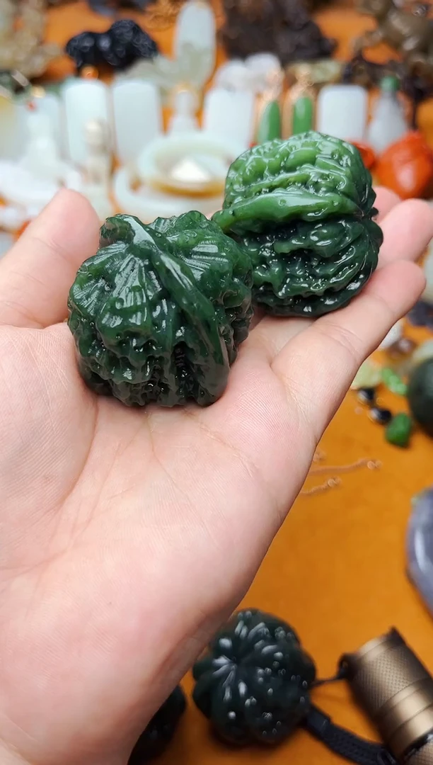 【闪购商品】和田玉把件未镶嵌核桃一对