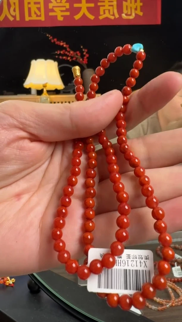 【闪购商品】南红玛瑙项链银S925镶嵌高品质南红搭DIY项链