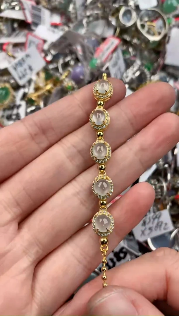 银S925镶嵌戒指翡翠888                3