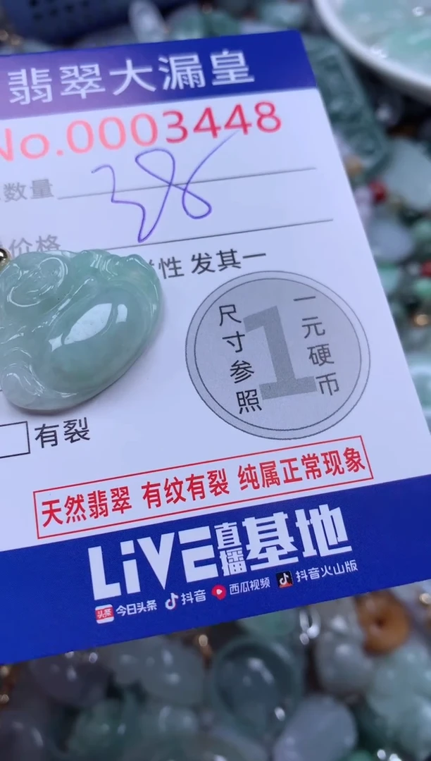 翡翠未镶嵌吊坠(不含链)3448