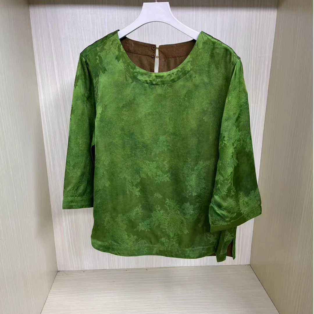 （双面穿上衣）提花宽松百搭高档女士上衣301