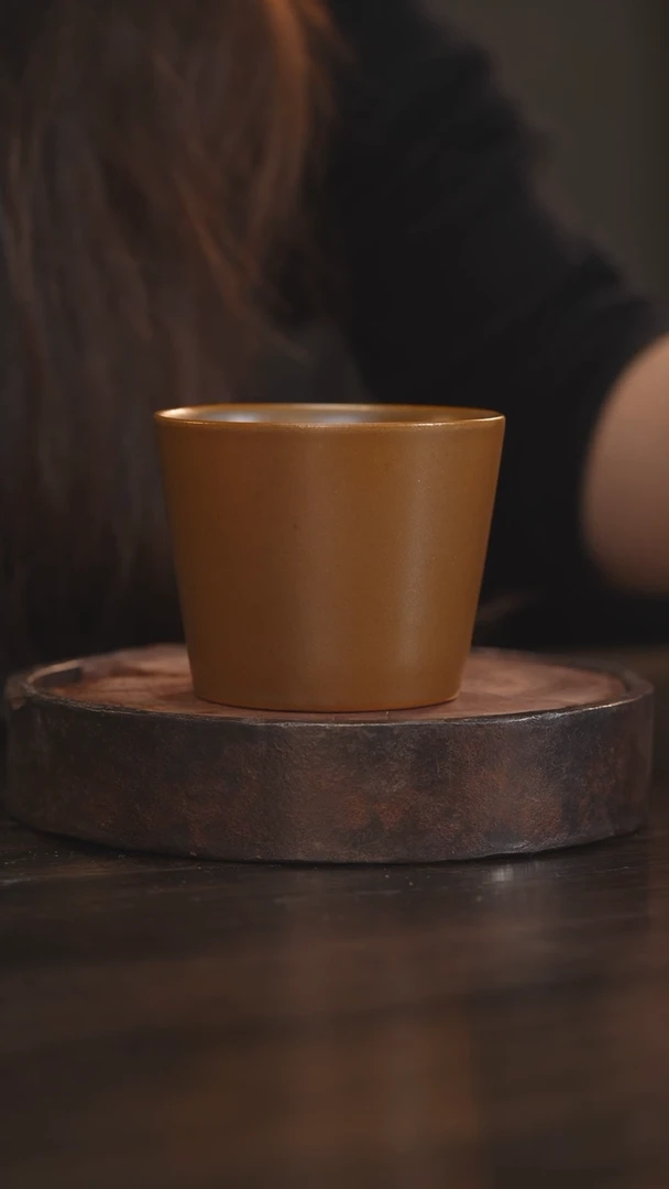 【闪购商品】杯22柴房陶瓷丨茶叶末大可乐杯