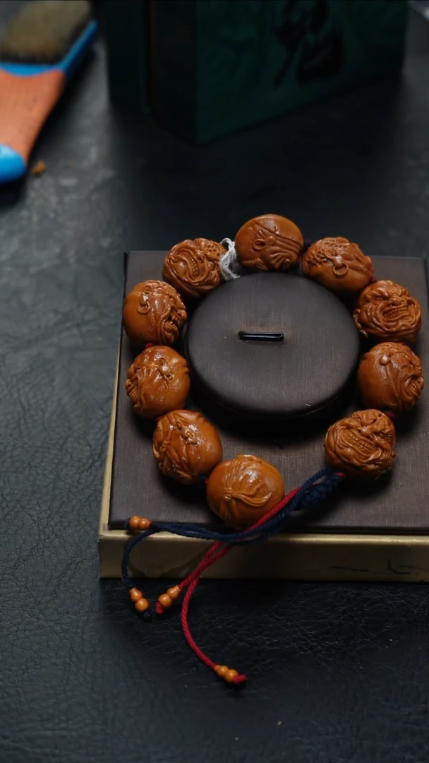 橄榄核手串鱼子精品核文化-