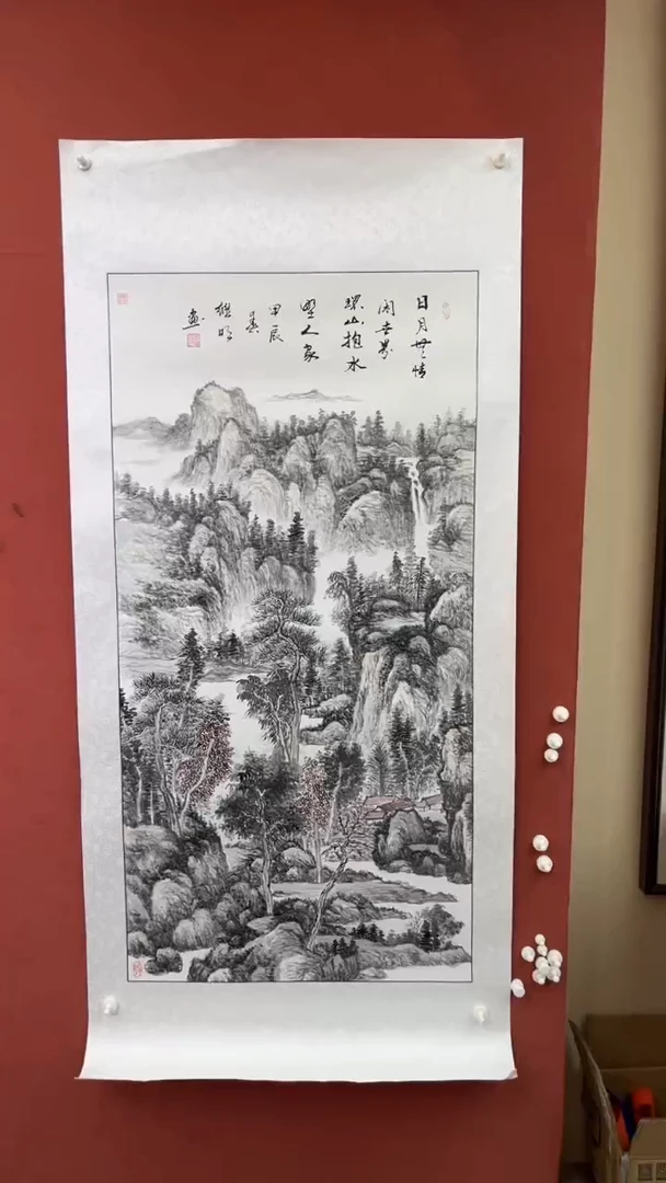 国画老师现场创作  87