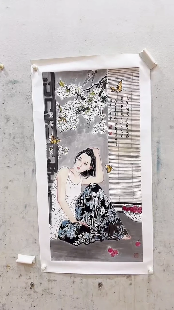 【闪购商品】国画宋廷军国画人物作品1